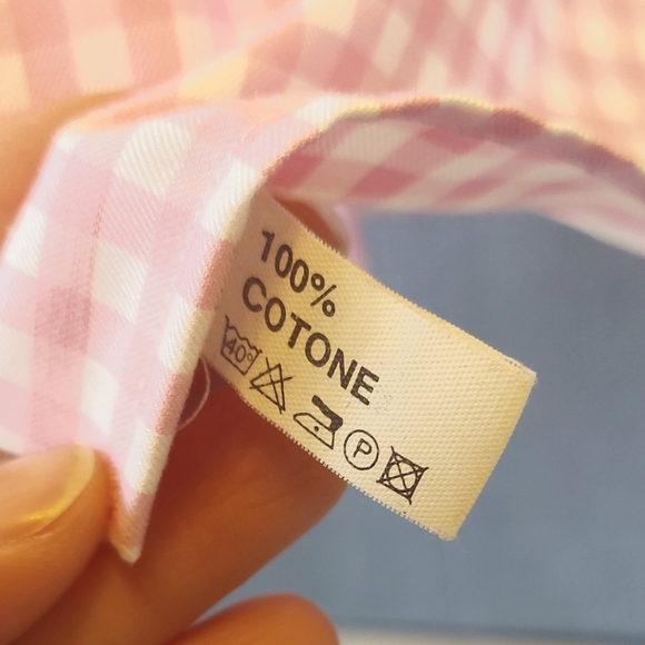 Linea In of Italy, Men's Pink Box Check Cotton Dress Shirt - Picture 5 of 5